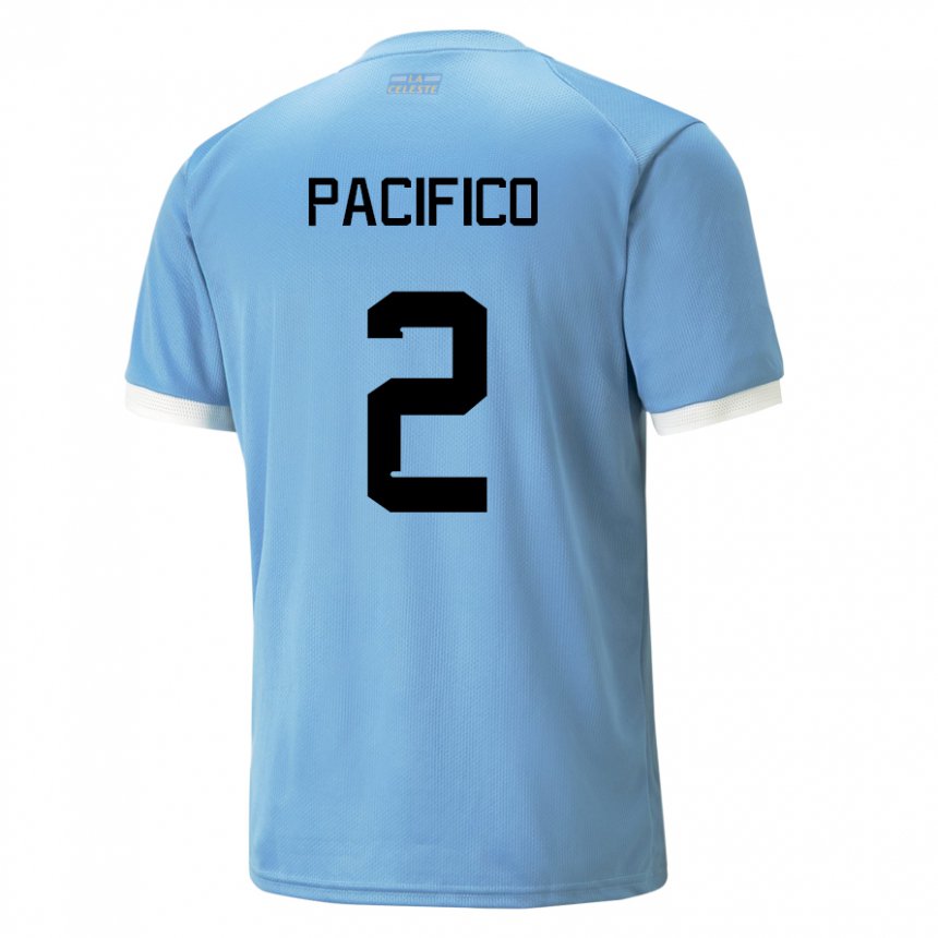 Pánské Uruguayská Patricio Pacifico #2 Modrý Domů Hráčské Dresy 22-24 Dres
