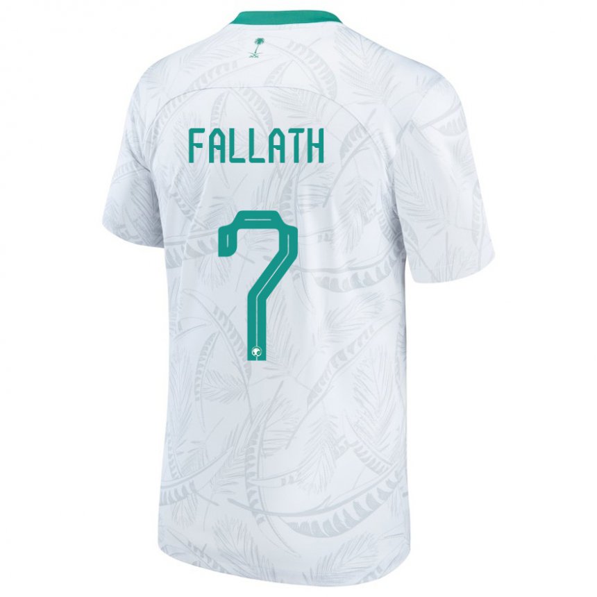 Pánské Saúdskoarabská Fahad Fallath #7 Bílý Domů Hráčské Dresy 22-24 Dres