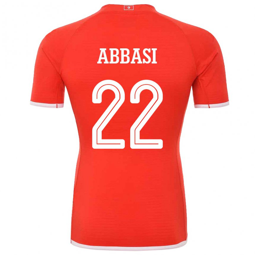 Pánské Tuniská Bechir Abbasi #22 Červené Domů Hráčské Dresy 22-24 Dres