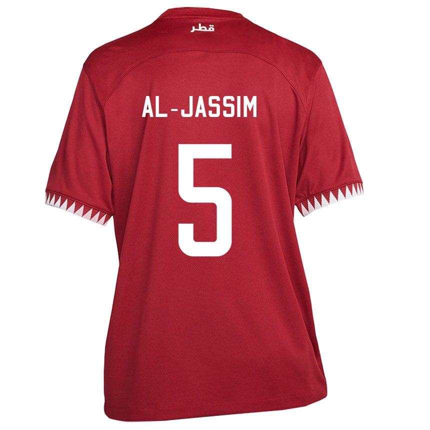 Pánské Katarská Dana Al Jassim #5 Kaštanová Domů Hráčské Dresy 22-24 Dres