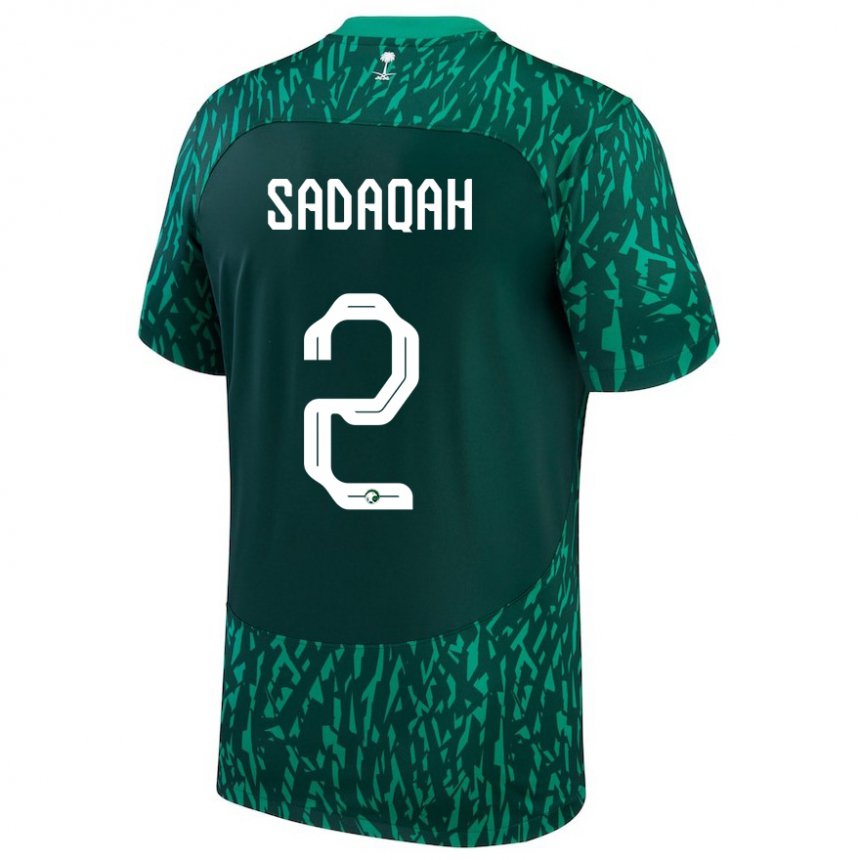 Pánské Saúdskoarabská Bayan Sadaqah #2 Tmavozelený Daleko Hráčské Dresy 22-24 Dres