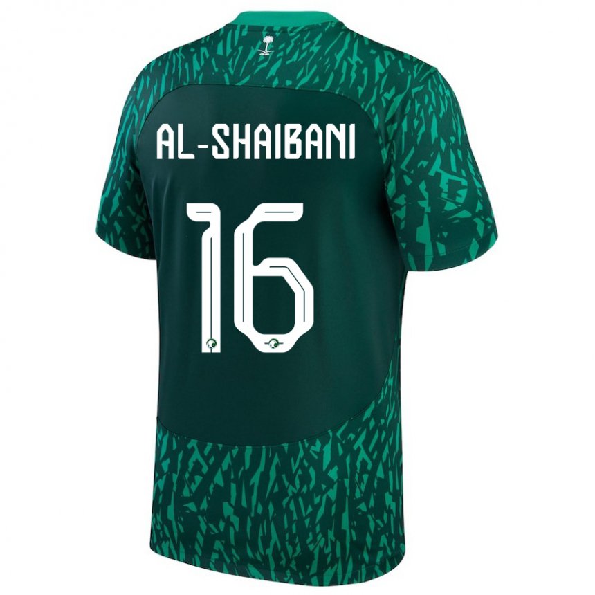 Pánské Saúdskoarabská Asrar Al Shaibani #16 Tmavozelený Daleko Hráčské Dresy 22-24 Dres