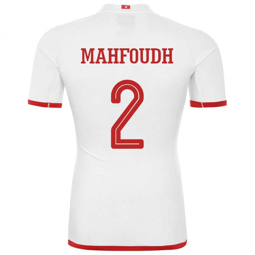 Pánské Tuniská Dhikra Mahfoudh #2 Bílý Daleko Hráčské Dresy 22-24 Dres