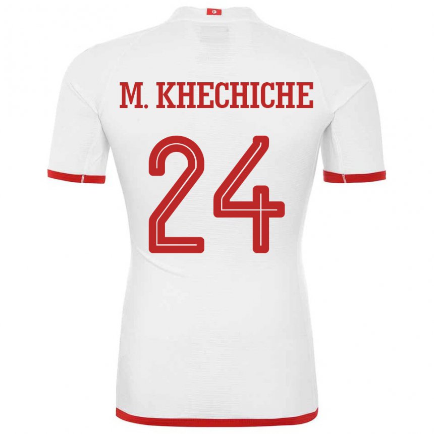 Pánské Tuniská Mohamed Amine Khechiche #24 Bílý Daleko Hráčské Dresy 22-24 Dres