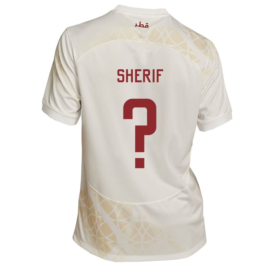 Pánské Katarská Marwan Sherif #0 Zlato Béžová Daleko Hráčské Dresy 22-24 Dres