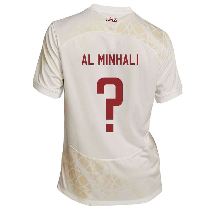 Pánské Katarská Ahmad Al Minhali #0 Zlato Béžová Daleko Hráčské Dresy 22-24 Dres