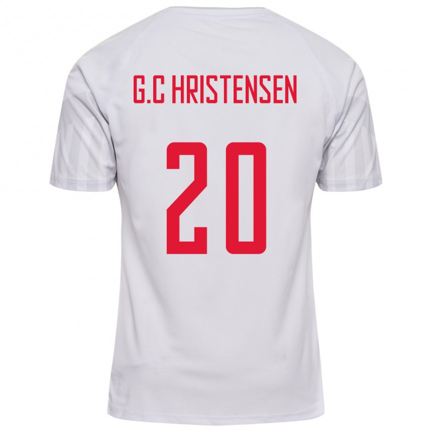 Pánské Dánská Gustav Christensen #20 Bílý Daleko Hráčské Dresy 22-24 Dres