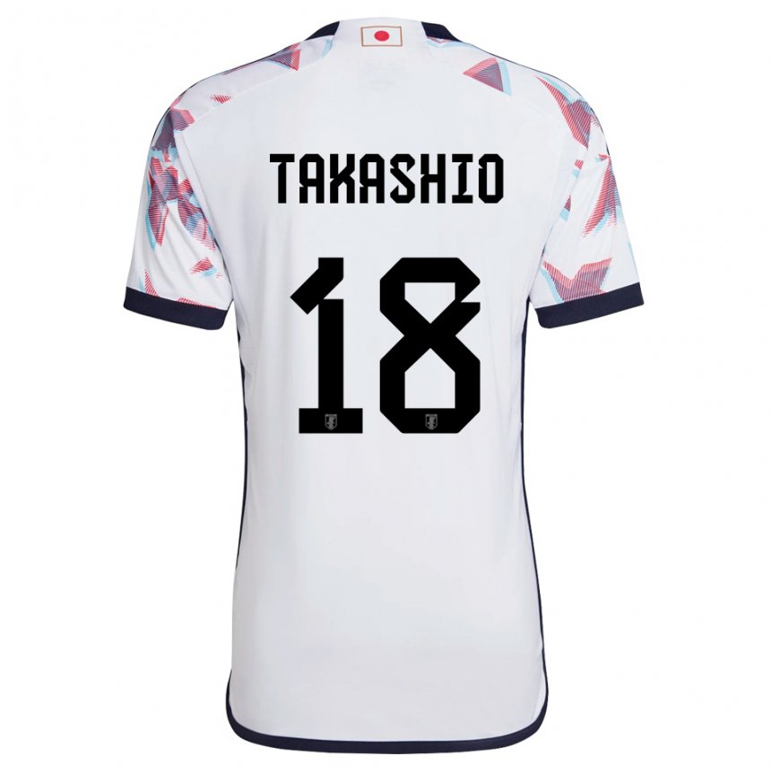 Pánské Japonská Hayase Takashio #18 Bílý Daleko Hráčské Dresy 22-24 Dres