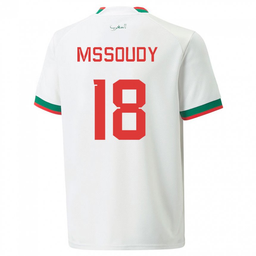 Pánské Marocká Sanaa Mssoudy #18 Bílý Daleko Hráčské Dresy 22-24 Dres