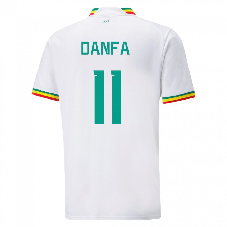 Dámské Senegalská Mamadou Danfa #11 Bílý Domů Hráčské Dresy 22-24 Dres