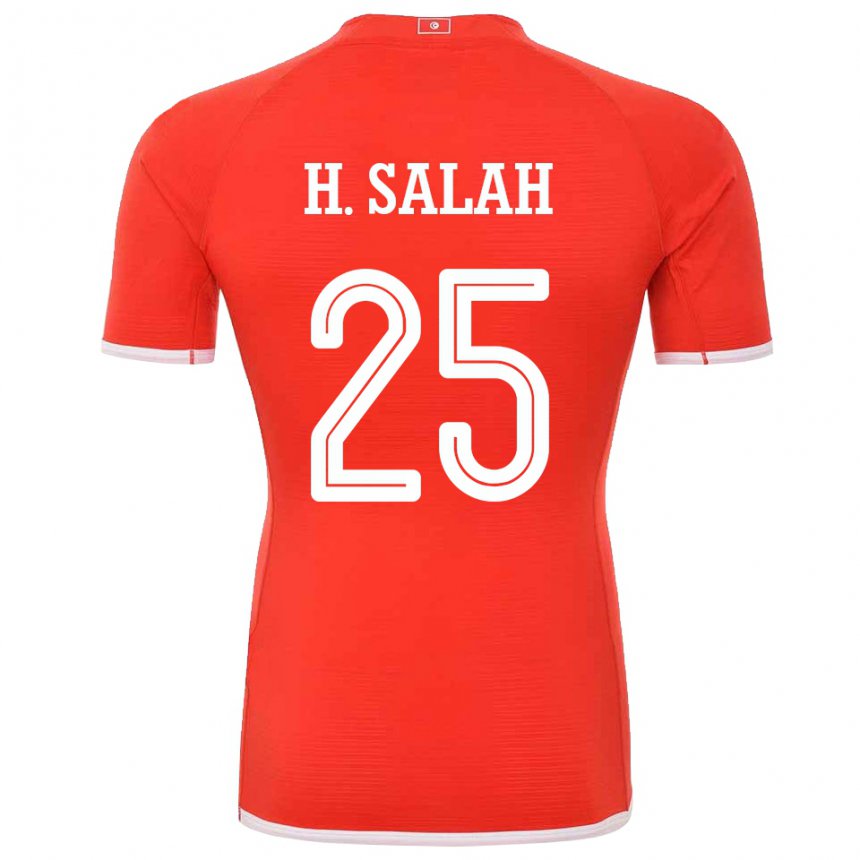 Dámské Tuniská Heni Ben Salah #25 Červené Domů Hráčské Dresy 22-24 Dres