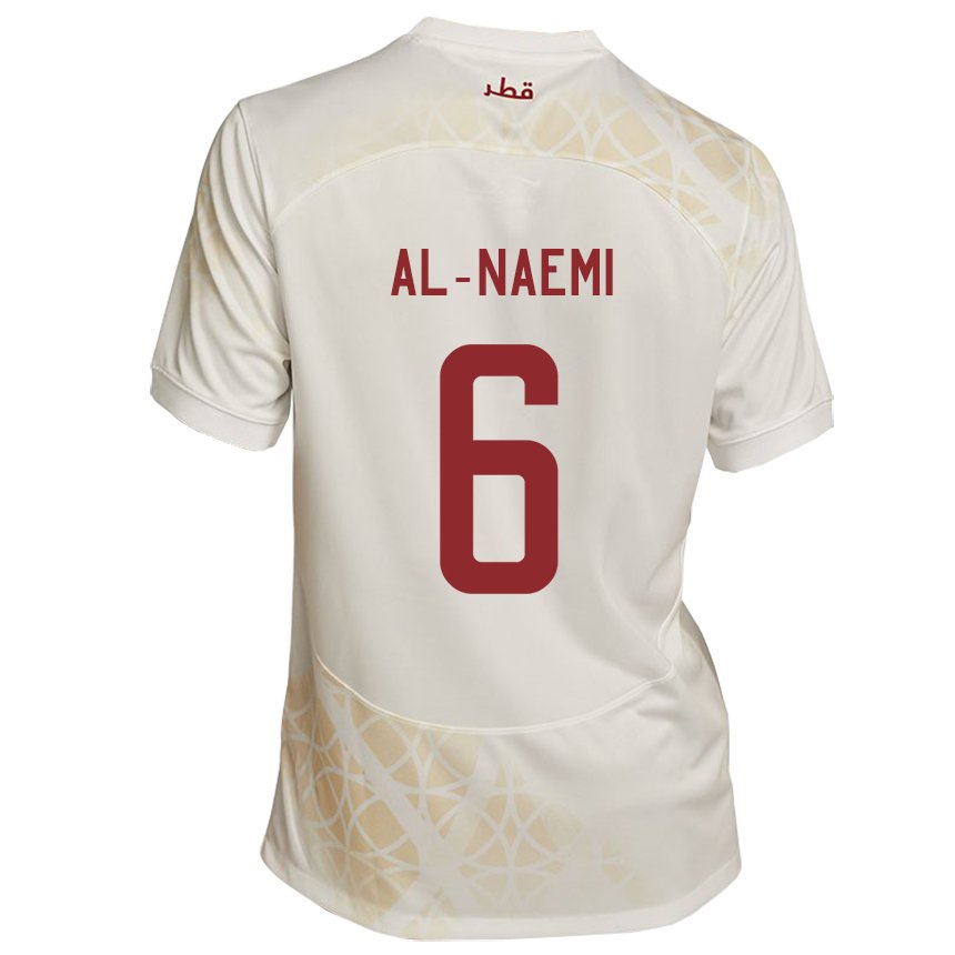 Dámské Katarská Reem Al Naemi #6 Zlato Béžová Daleko Hráčské Dresy 22-24 Dres