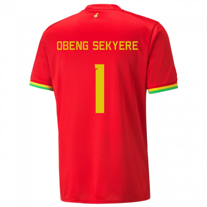 Dámské Ghanská Gregory Obeng Sekyere #1 Červené Daleko Hráčské Dresy 22-24 Dres