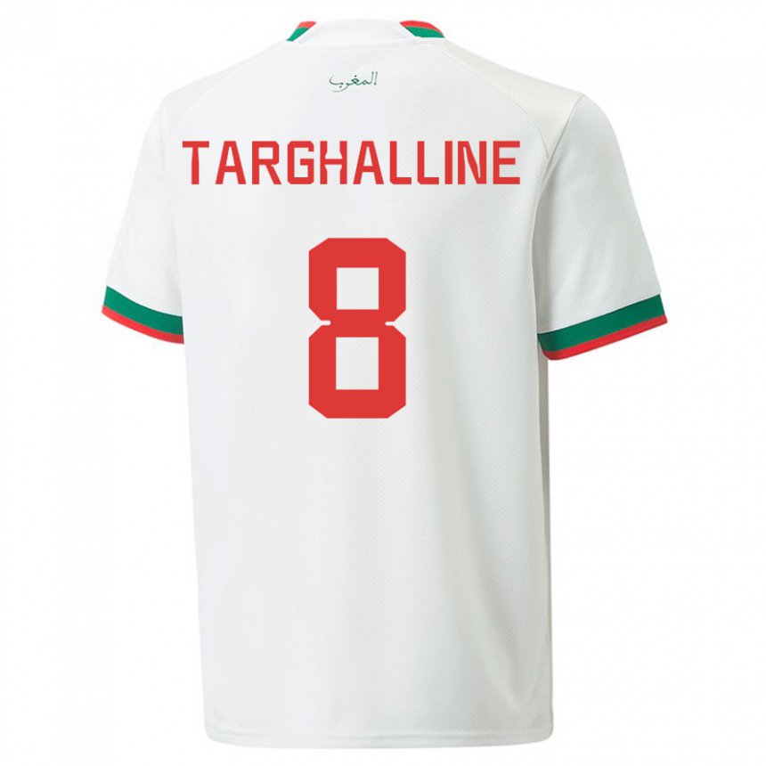 Dámské Marocká Oussama Targhalline #8 Bílý Daleko Hráčské Dresy 22-24 Dres