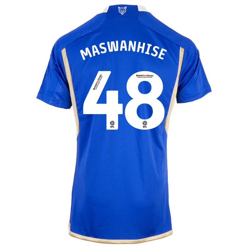 Dětské Tawanda Maswanhise #48 Modrý Domů Hráčské Dresy 2023/24 Dres