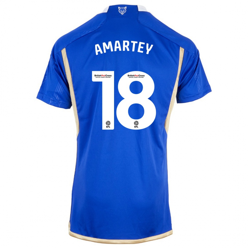 Dětské Daniel Amartey #18 Modrý Domů Hráčské Dresy 2023/24 Dres