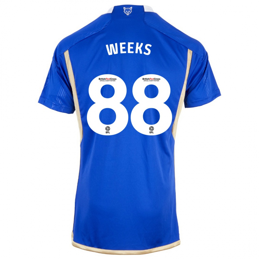 Dětské Tyler Weeks #88 Modrý Domů Hráčské Dresy 2023/24 Dres