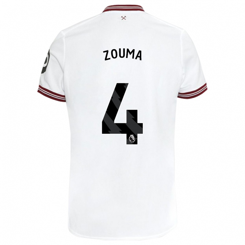 Dětské Kurt Zouma #4 Bílý Daleko Hráčské Dresy 2023/24 Dres