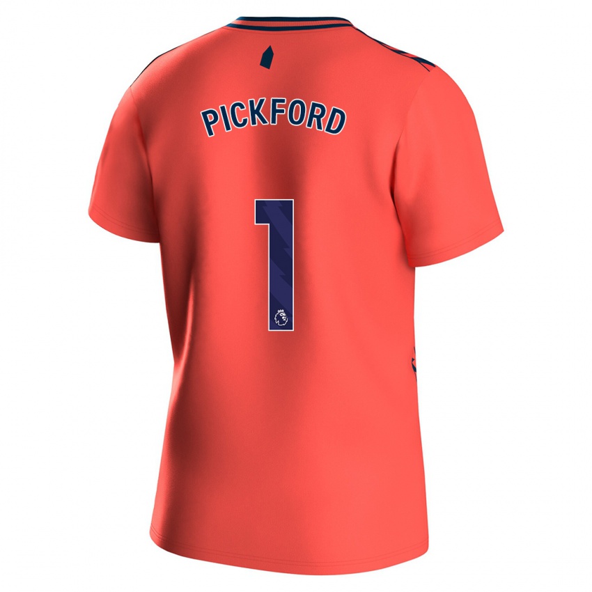 Dětské Jordan Pickford #1 Korál Daleko Hráčské Dresy 2023/24 Dres