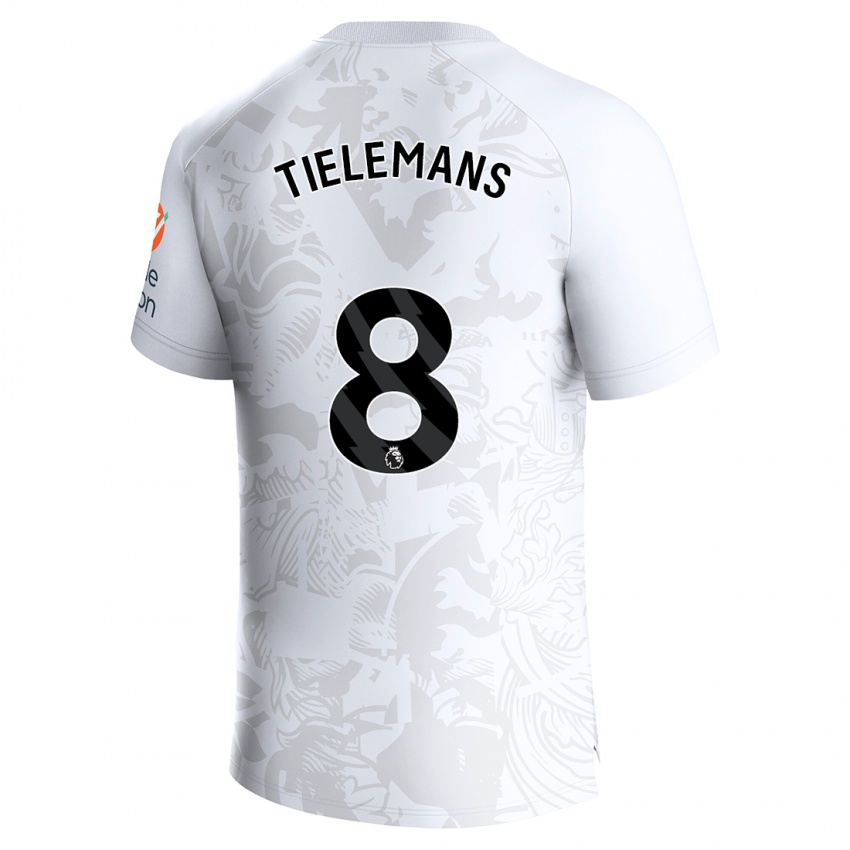 Dětské Youri Tielemans #8 Bílý Daleko Hráčské Dresy 2023/24 Dres