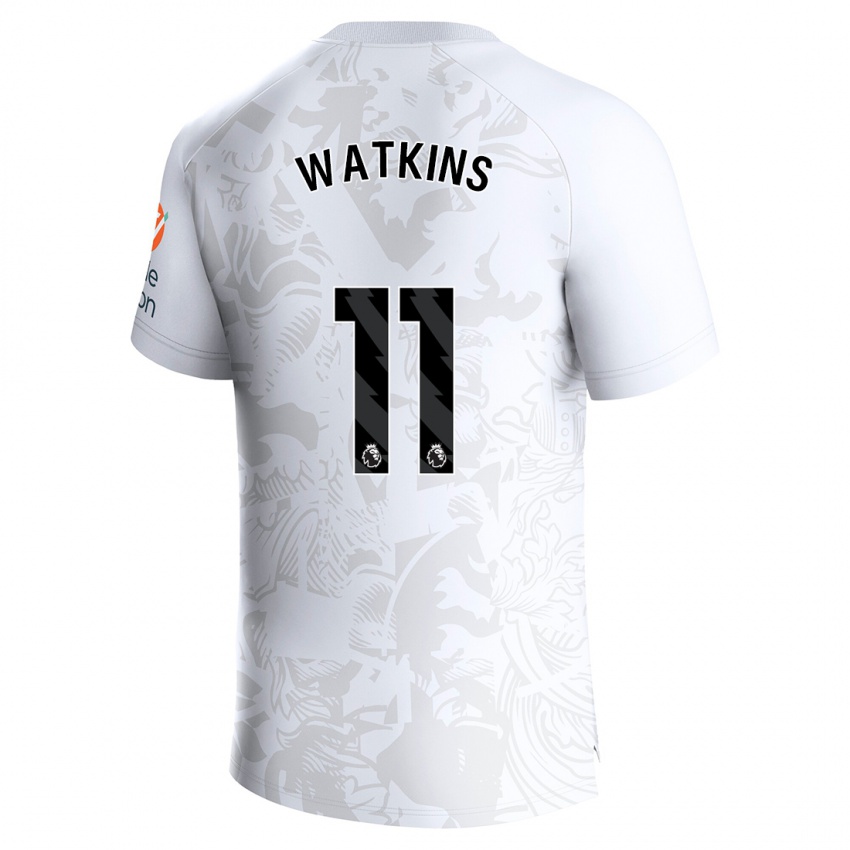 Dětské Ollie Watkins #11 Bílý Daleko Hráčské Dresy 2023/24 Dres