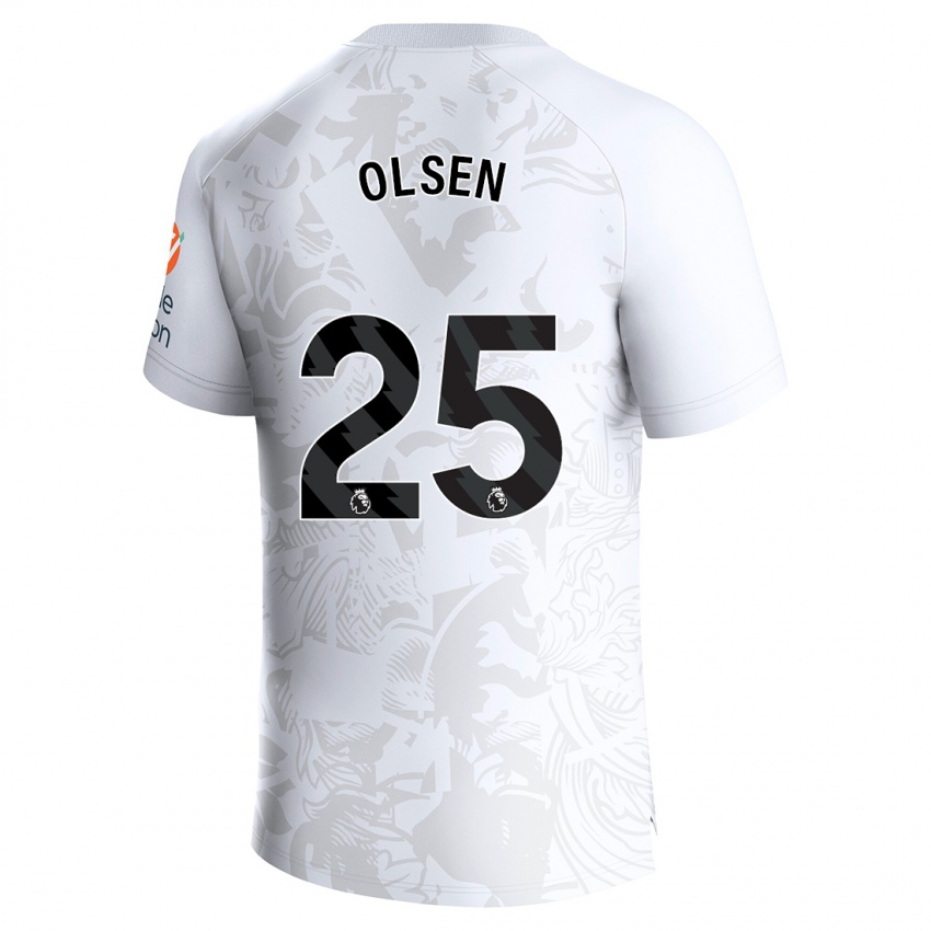 Dětské Robin Olsen #25 Bílý Daleko Hráčské Dresy 2023/24 Dres