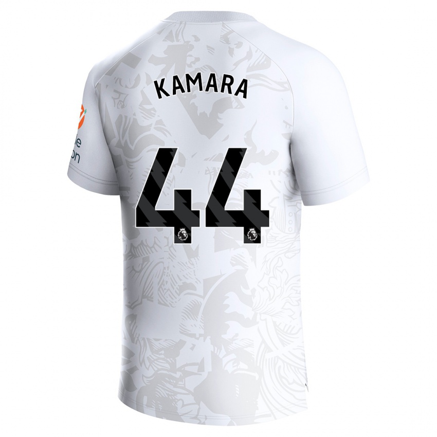 Dětské Boubacar Kamara #44 Bílý Daleko Hráčské Dresy 2023/24 Dres