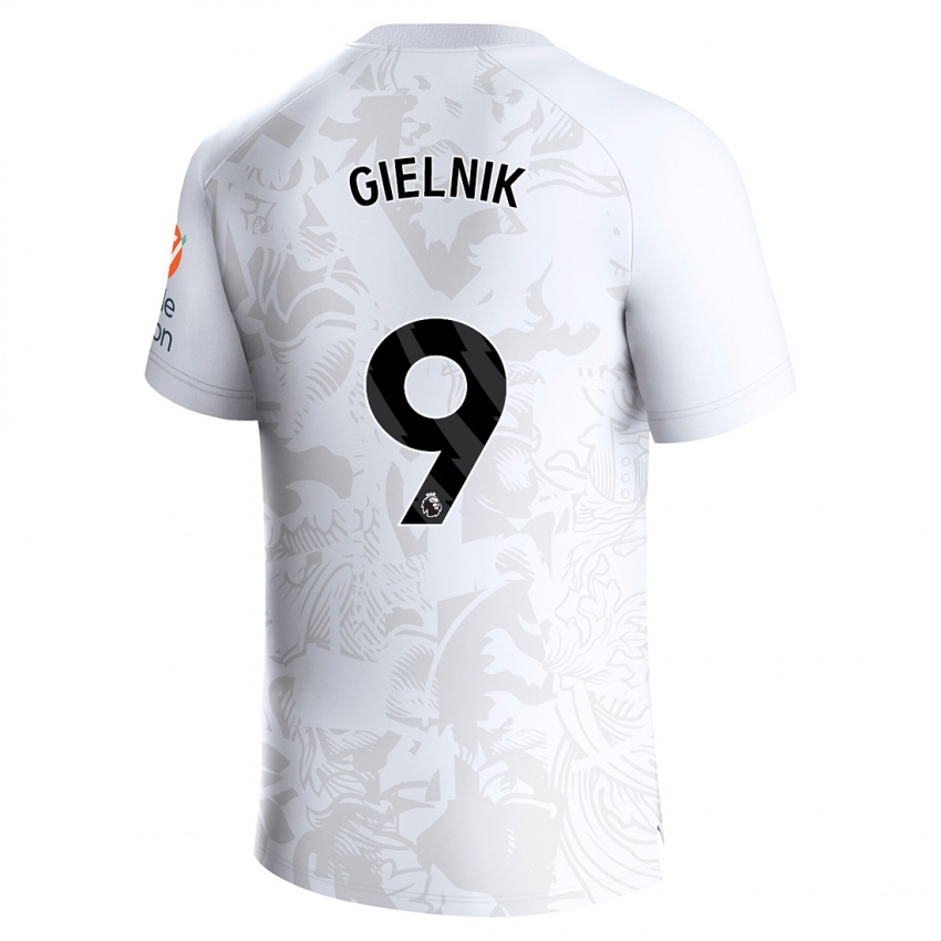 Dětské Emily Gielnik #9 Bílý Daleko Hráčské Dresy 2023/24 Dres