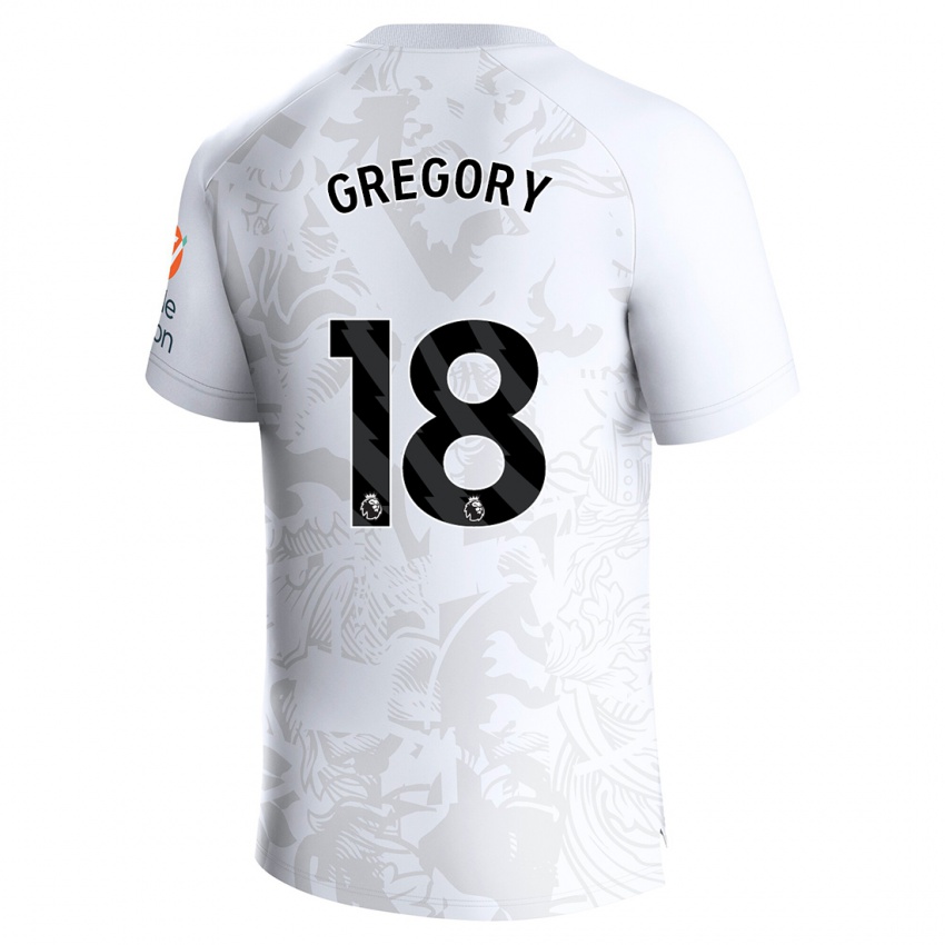 Dětské Freya Gregory #18 Bílý Daleko Hráčské Dresy 2023/24 Dres