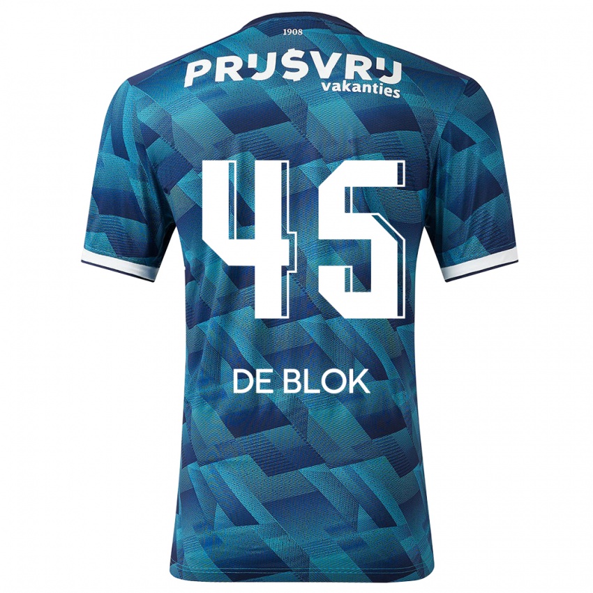 Dětské Lars De Blok #45 Modrý Daleko Hráčské Dresy 2023/24 Dres