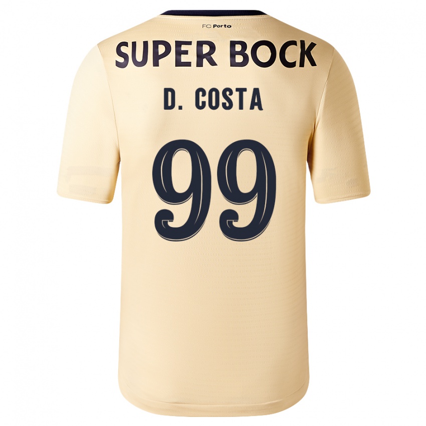 Dětské Diogo Costa #99 Béžovo-Zlatá Daleko Hráčské Dresy 2023/24 Dres