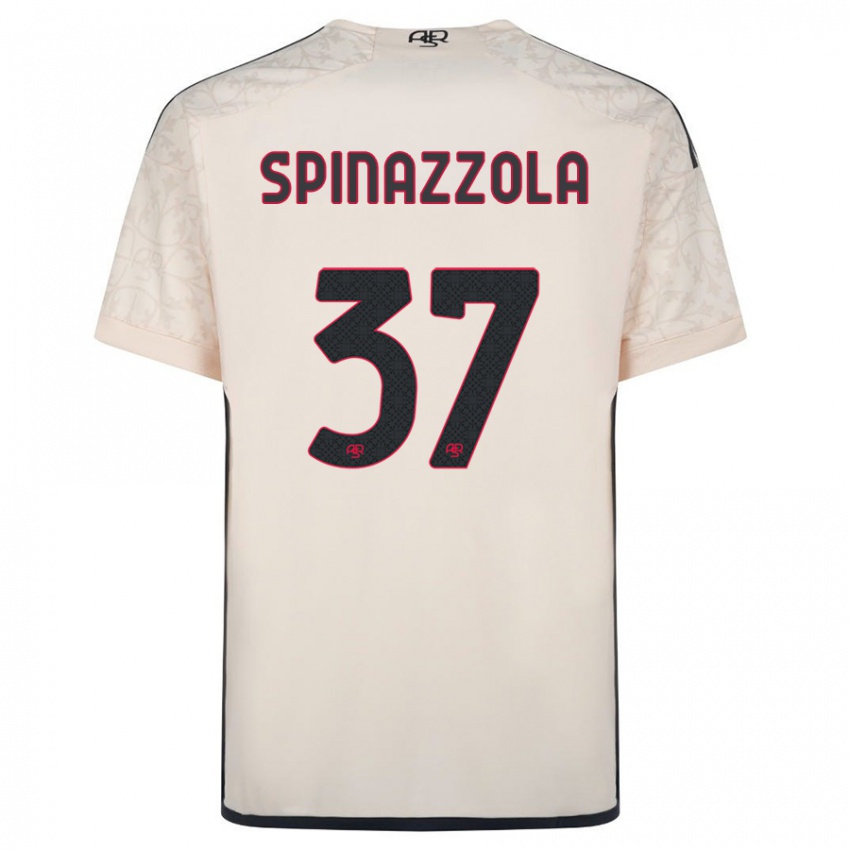 Dětské Leonardo Spinazzola #37 Špinavě Bílá Daleko Hráčské Dresy 2023/24 Dres