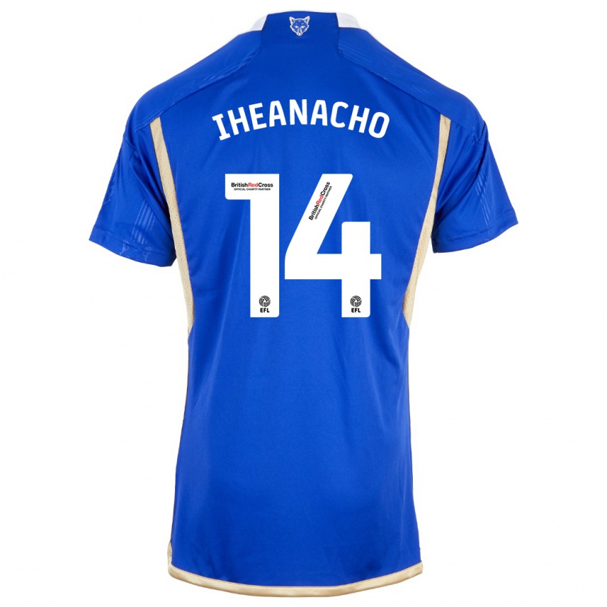 Pánské Kelechi Iheanacho #14 Královská Modrá Domů Hráčské Dresy 2023/24 Dres