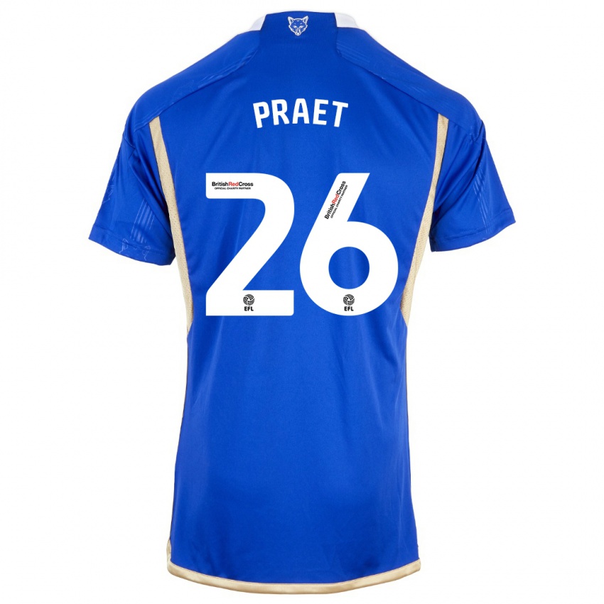 Dámské Dennis Praet #26 Královská Modrá Domů Hráčské Dresy 2023/24 Dres