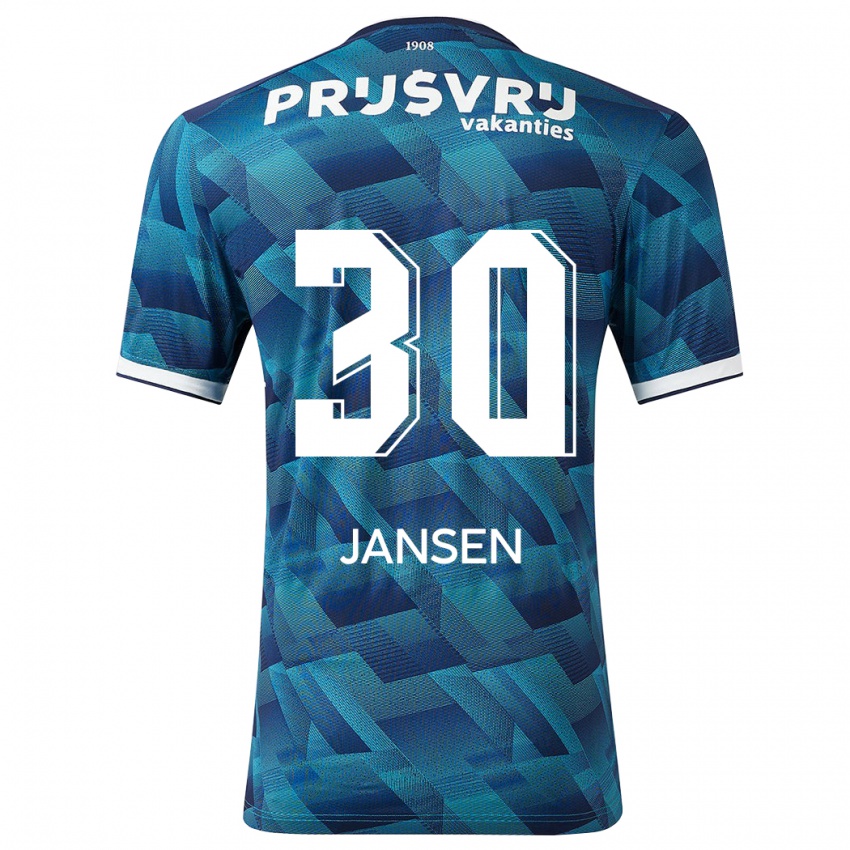 Dámské Thijs Jansen #30 Modrý Daleko Hráčské Dresy 2023/24 Dres