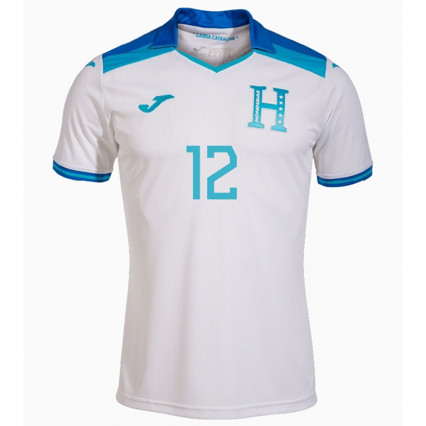 Dětské Honduras Yeison Mejía #12 Bílý Domů Hráčské Dresy 24-26 Dres