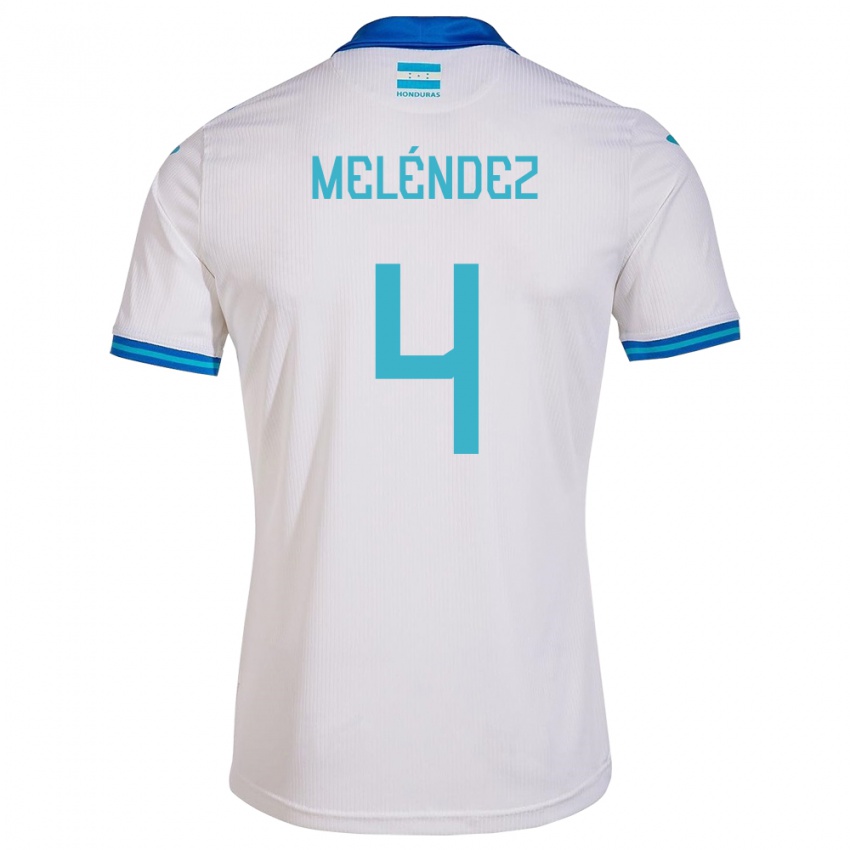 Dětské Honduras Carlos Meléndez #4 Bílý Domů Hráčské Dresy 24-26 Dres