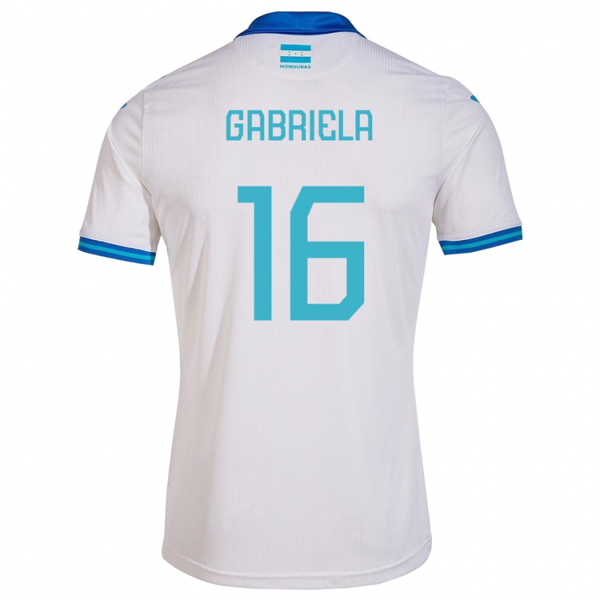 Dětské Honduras Gabriela García #16 Bílý Domů Hráčské Dresy 24-26 Dres