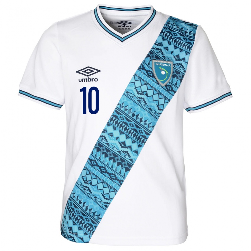 Dětské Guatemala Andrea Álvarez #10 Bílý Domů Hráčské Dresy 24-26 Dres