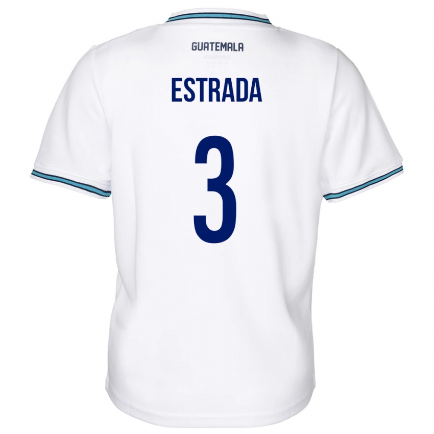 Dětské Guatemala Carlos Estrada #3 Bílý Domů Hráčské Dresy 24-26 Dres