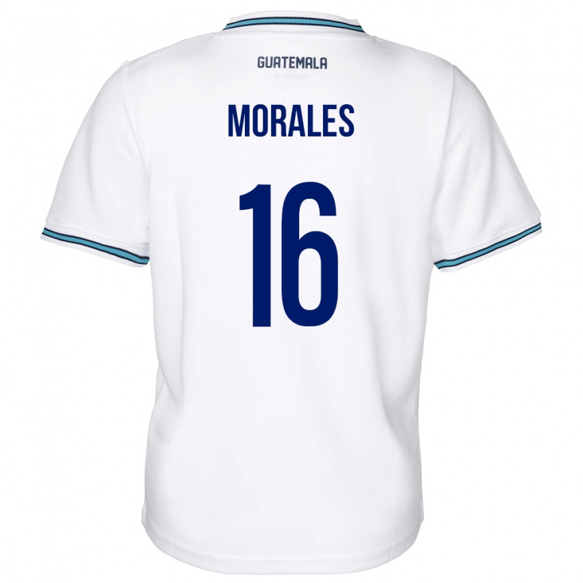 Dětské Guatemala José Morales #16 Bílý Domů Hráčské Dresy 24-26 Dres