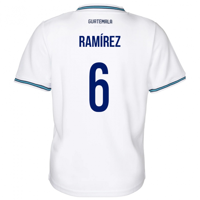 Dětské Guatemala Kevin Ramírez #6 Bílý Domů Hráčské Dresy 24-26 Dres