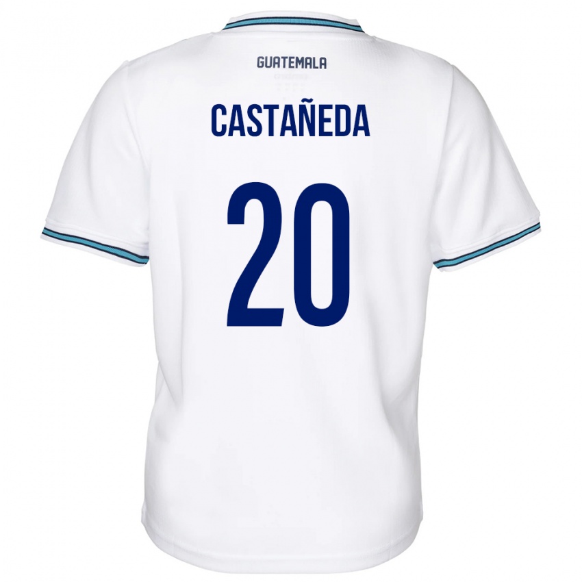 Dětské Guatemala Brayam Castañeda #20 Bílý Domů Hráčské Dresy 24-26 Dres