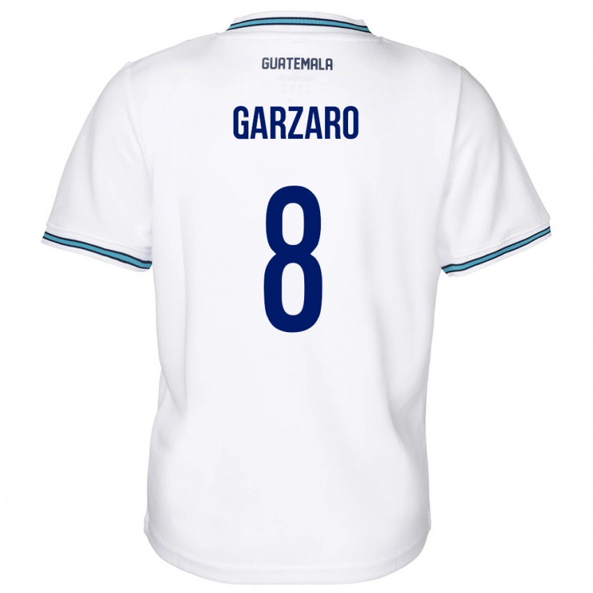 Dětské Guatemala Santiago Garzaro #8 Bílý Domů Hráčské Dresy 24-26 Dres