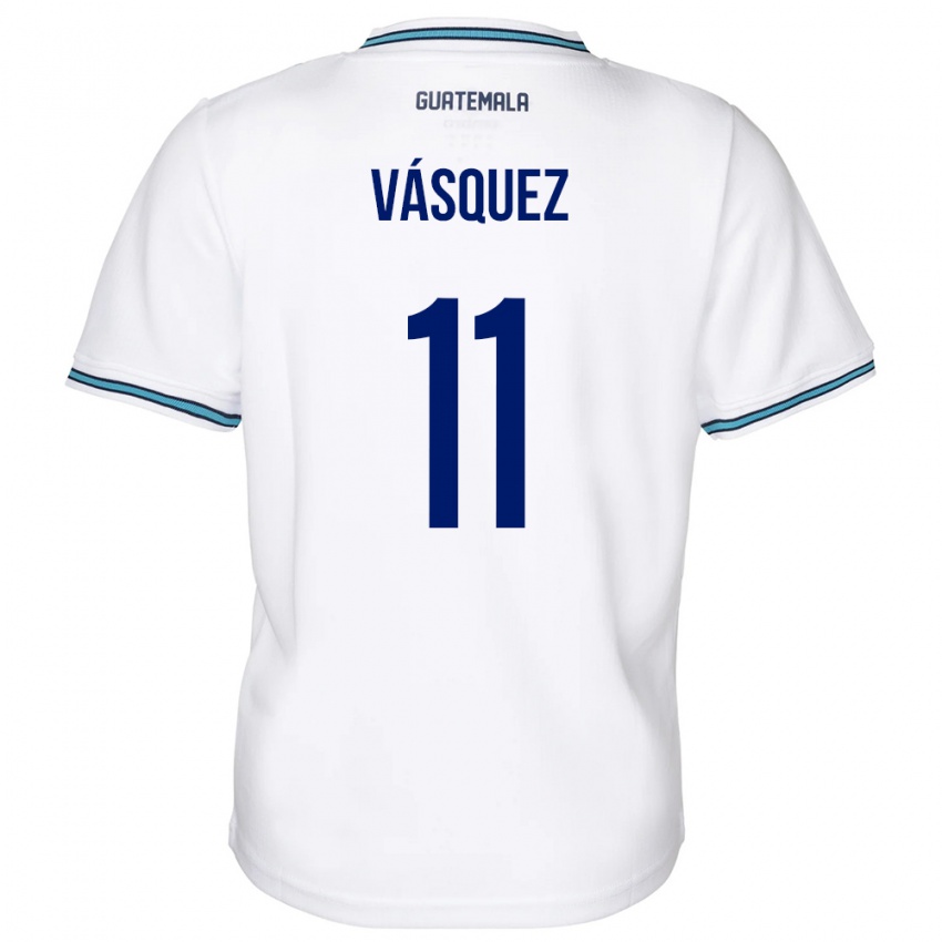 Dětské Guatemala Gabino Vásquez #11 Bílý Domů Hráčské Dresy 24-26 Dres