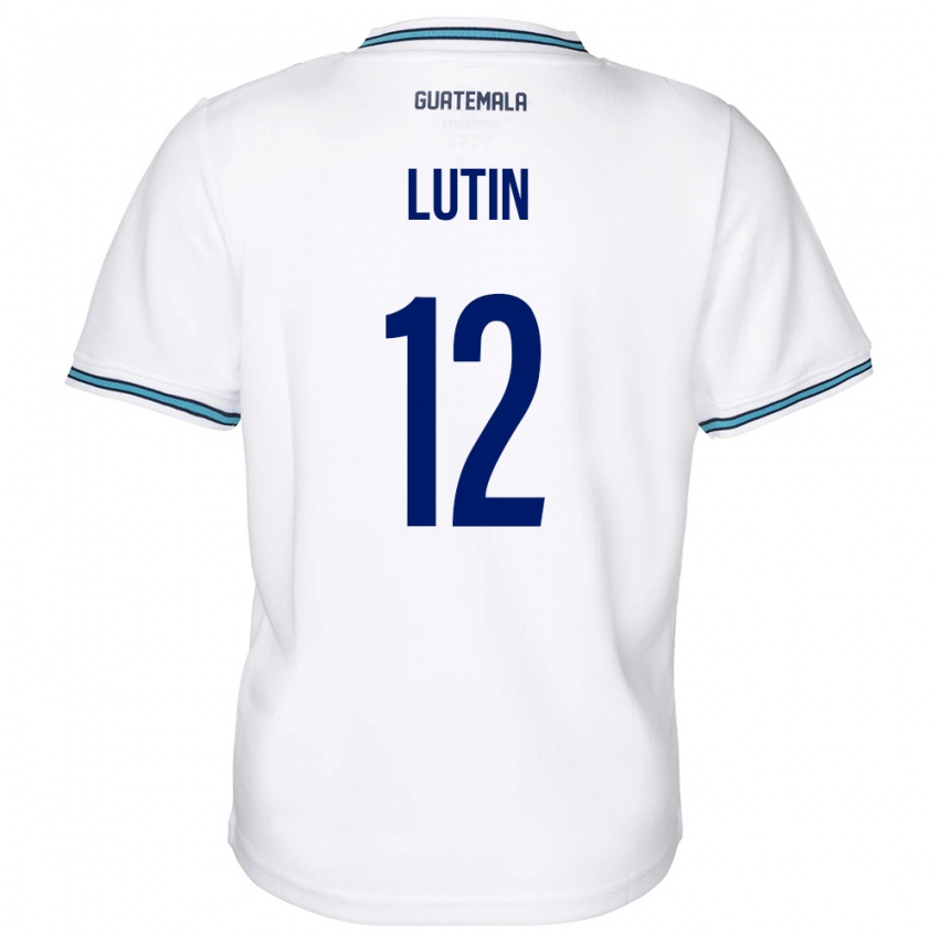 Dětské Guatemala John Lutin #12 Bílý Domů Hráčské Dresy 24-26 Dres