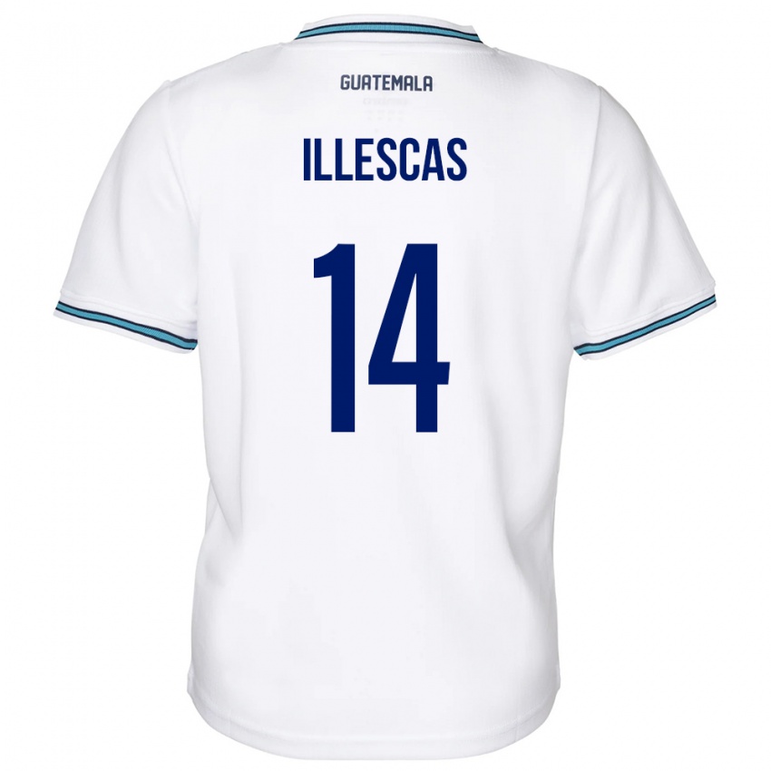 Dětské Guatemala Kevin Illescas #14 Bílý Domů Hráčské Dresy 24-26 Dres