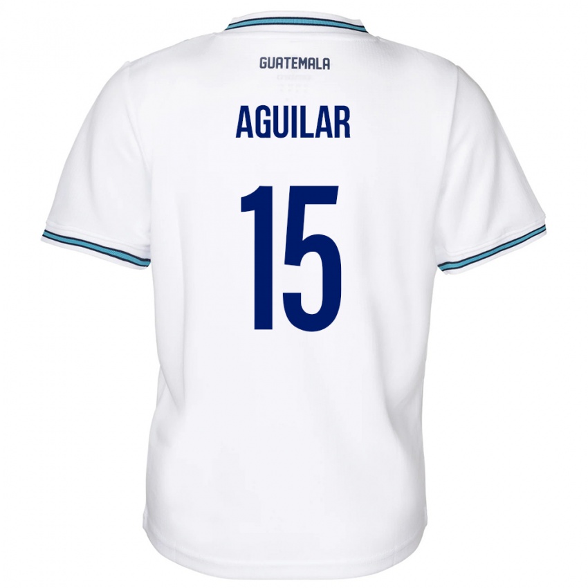 Dětské Guatemala Carlos Aguilar #15 Bílý Domů Hráčské Dresy 24-26 Dres