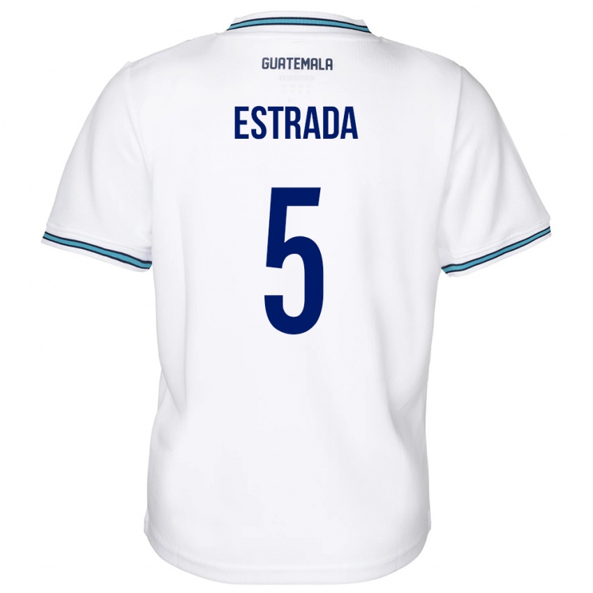 Dětské Guatemala Elizabeth Estrada #5 Bílý Domů Hráčské Dresy 24-26 Dres