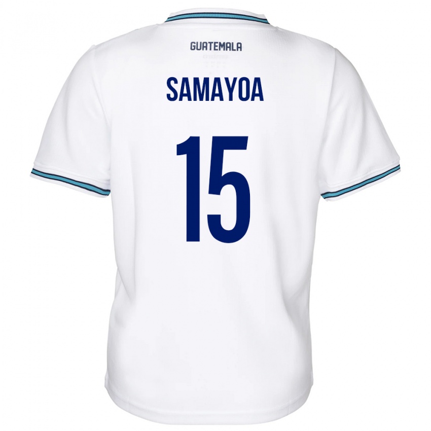 Dětské Guatemala Giselle Samayoa #15 Bílý Domů Hráčské Dresy 24-26 Dres